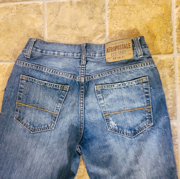 Aeropostale Benton Bootcut Mens Jeans Distressed - Picture 5 of 7
